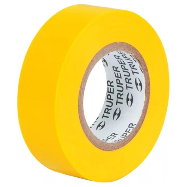 Изолента Truper акрил, 18м. ширина 19мм желтая M-33A 12503