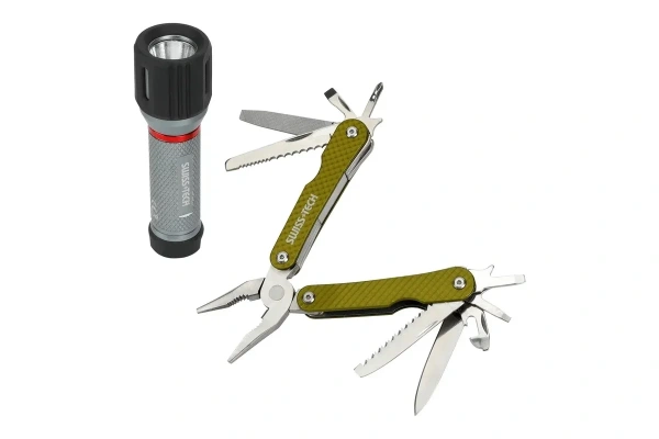 Набор SWISS+TECH мультитул и фонарик  ST001044