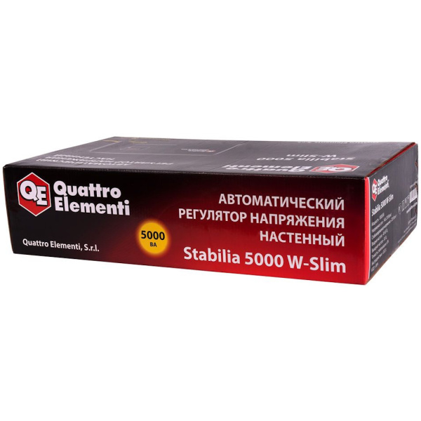 Стабилизатор напряжения Quattro Elementi Stabilia 5000W-Slim (5000 BA, 140-270 B, 9.9кг) настенный  640-544 в Перми