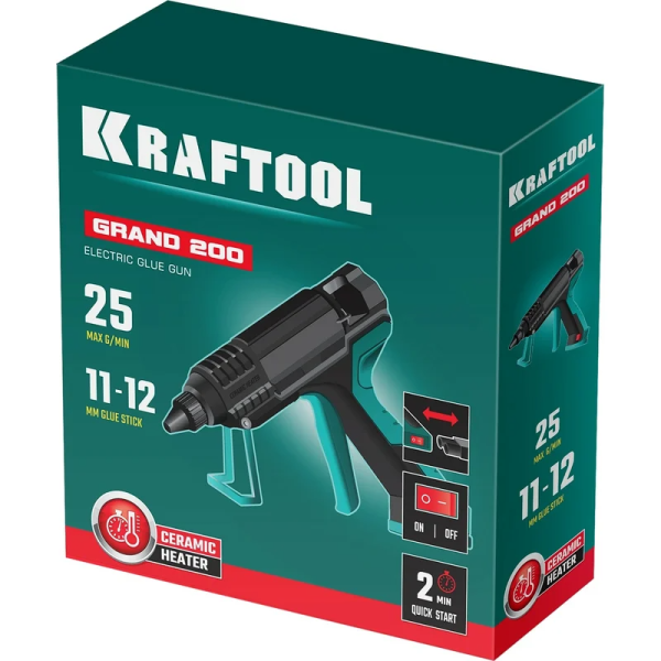 Пистолет клеевой Kraftool GRAND 200 11мм.  06839 в Перми