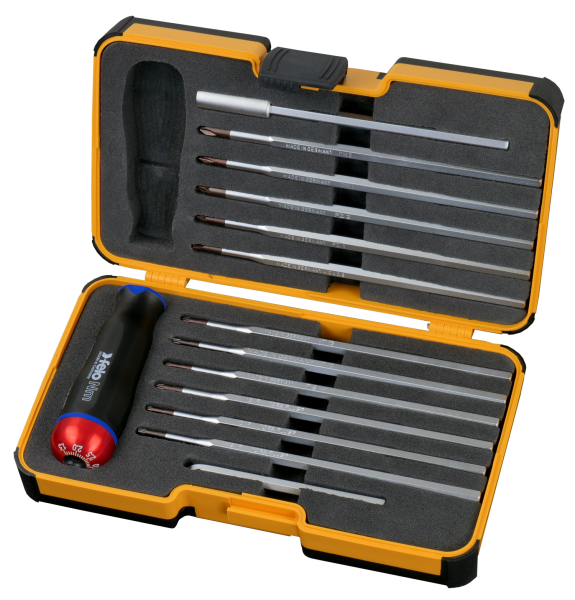 Felo Отвертка c регулировкой крутящего момента Серия Nm 1,5-3,0 с набором насадок 12 шт в кейсе 1009 в Перми 