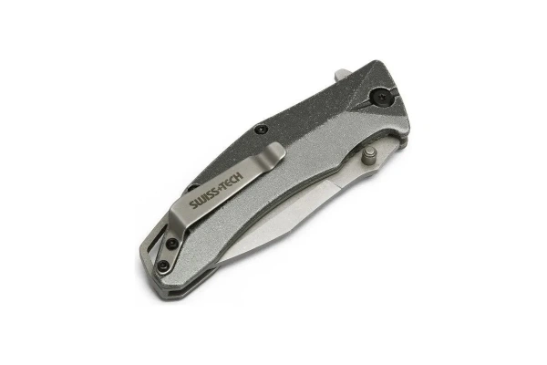 Нож складной SWISS+TECH сталь 8Cr13MoV лезвие 9см., рукоять алюминий  ST014005 в Перми 