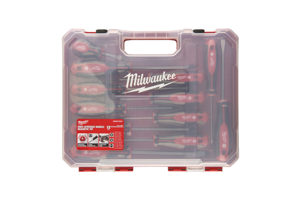 Набор отверток магнитных с трехгранной рукояткой в пластиковом кейсе (12шт)