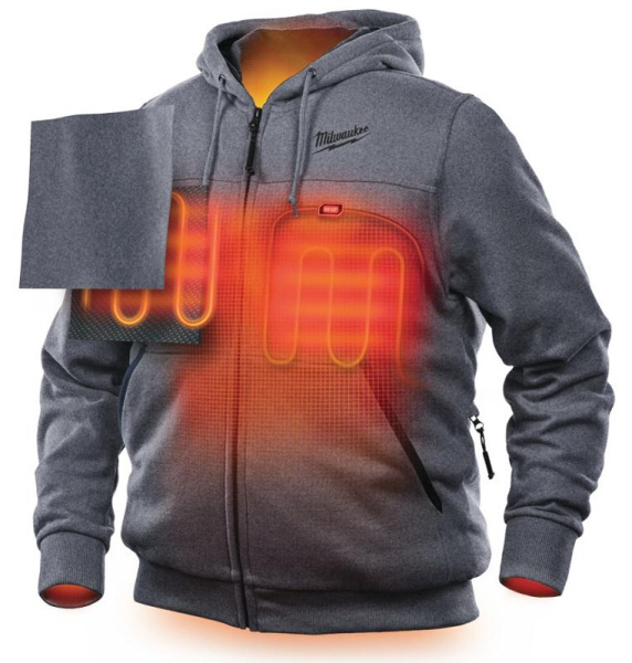 Толстовка с подогревом Milwaukee M12 HHGREY2-0 (S) 4933451616