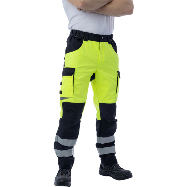 Сигнальные брюки Brodeks KS309 56 желтый/черный в Екатеринбурге