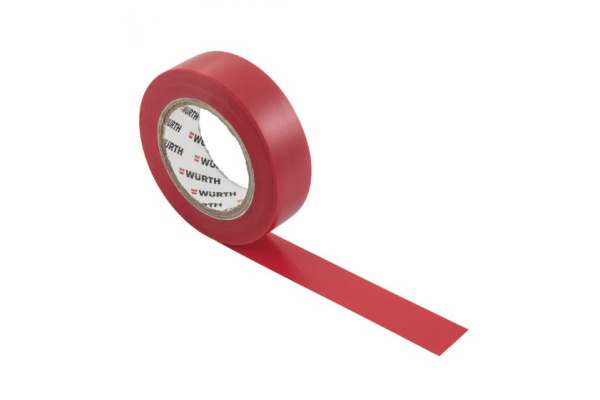 Изолента WURTH красная 15мм 10 метров 00985103 в Перми